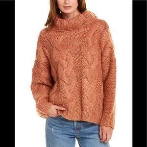 Moon River Cable Knit Turtleneck Sweater